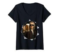 Femme John Locke Libéralisme Philosophe Liberté T-Shirt avec Col en V