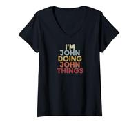 Femme John Name John Personalized Name First Given T-Shirt avec Col en V
