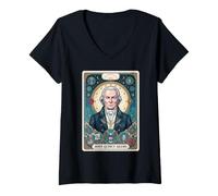 Femme John Quincy Adams T-Shirt avec Col en V