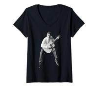 Femme Johnny Cash au Savoy London 1959 T-Shirt avec Col en V
