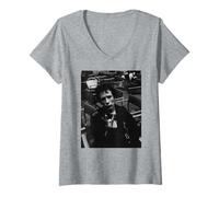 Femme Johnny Rotten Punks des Sex Pistols à Londres 1977 T-Shirt avec Col en V