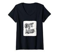 Femme Joli costume de discours hors de l'esprit T-Shirt avec Col en V