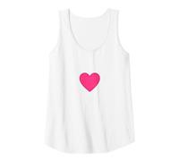 Femme Joli cœur Rose Minimaliste Symbole d'amour Graphique Romantique Débardeur