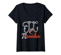 Femme Joli t-Shirt mathématiques Pi Day Cutie Pie Baby Koala Amour T-Shirt avec Col en V