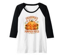 Femme Jolies citrouilles d'automne Manche Raglan
