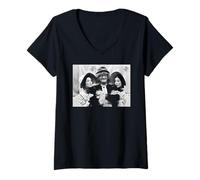 Femme Jon Pertwee Worzel Gummidge avec Ses tantes Sally 1981 T-Shirt avec Col en V