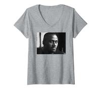 Femme Jonah Lomu Champion de Rugby All Blacks de Nouvelle-Zélande 1999 T-Shirt avec Col en V