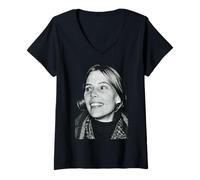 Femme Joni Mitchell, chanteuse Folk, Clouds Era 1969 T-Shirt avec Col en V