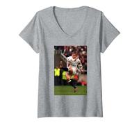 Femme Jonny Wilkinson Angleterre vs France Rugby Twickenham 1999 T-Shirt avec Col en V
