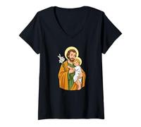Femme Joseph de Nazareth T-Shirt avec Col en V