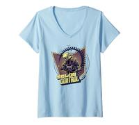 Femme Joueur de Science-Fiction Cyber Mech Pilot Talon Control T-Shirt avec Col en V