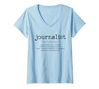 Femme Journalist Definition Cadeau Humoristique pour étudiant T-Shirt avec Col en V