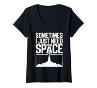 Femme Journée de Lancement de fusées pour la Construction de fusées et l'aérospatiale T-Shirt avec Col en V