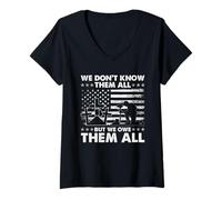 Femme Journée des anciens combattants - Nous ne les connaissons pas tous, mais nous les devons tous T-Shirt avec Col en V