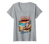 Femme Journée des Morts drôle T-Shirt avec Col en V