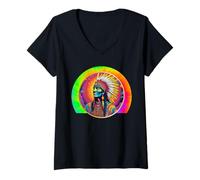 Femme Journée des peuples autochtones, Personne n'est illégal sur Les Terres volées T-Shirt avec Col en V