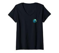Femme Journée Mondiale du vélo T-Shirt avec Col en V