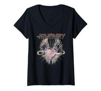 Femme Journey Freedom Tour Pastel Heart and Logo Vintage Band T-Shirt avec Col en V