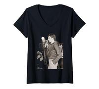 Femme Joy Division Ian Curtis Live Bowdon Vale par Martin O'Neill T-Shirt avec Col en V
