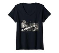 Femme Joy Division Live Bernard Sumner Ian Curtis Martin O'Neill T-Shirt avec Col en V