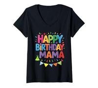 Femme Joyeux Anniversaire, Maman, C'est l'anniversaire de ma Maman T-Shirt avec Col en V