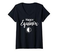 Femme Joyeux équinoxe de Pâques, Ostara, Premier Jour des bénédictions du Printemps T-Shirt avec Col en V