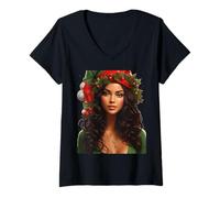 Femme Joyeux Noël et Bonne année à Tous Les espions du Monde T-Shirt avec Col en V