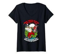 Femme Joyeux Solstice d'hiver Joyeux Noël Costume de Noël drôle T-Shirt avec Col en V