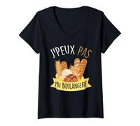 Femme J'Peux Pas J'ai Boulangerie - Idée De Cadeau Humoristique T-Shirt avec Col en V