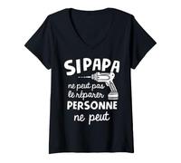 Femme J'Peux Pas J'Ai Bricolage Bricoleur Bricole réparation Drôle T-Shirt avec Col en V