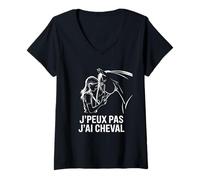 Femme Jpeux Pas Jai Cheval Funny Horse Riding T-Shirt avec Col en V