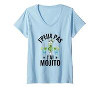 Femme J'peux Pas J'ai Mojito Amateurs De Mojito Drôle Citation T-Shirt avec Col en V