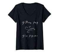 Femme J'Peux Pas J'ai Piscine Cadeau Homme Femme Ado Fille Fils T-Shirt avec Col en V