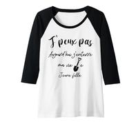 Femme J'peux Pas j'enterre ma Vie de Jeune Fille Bride Mariée EVJF Manche Raglan