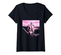 Femme Juan Gabriel Mexico avec Escalas en Mi Corazon Pink Sky T-Shirt avec Col en V