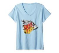 Femme Judge Dredd Drokk It! 2000 AD Mega-City One Bande dessinée T-Shirt avec Col en V