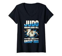 Femme Judo T-Shirt avec Col en V