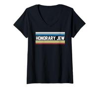 Femme Juif honoraire. Quand Vous Savez ce Que sont Un Kippa et Zaide. T-Shirt avec Col en V