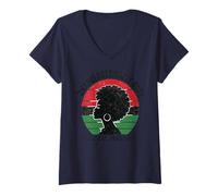 Femme Juin 1865 Histoire des Noirs Liberté sans Excuse T-Shirt avec Col en V