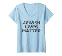 Femme Juive Lives Matter - Pro Juive Pride - Arrêtez Le déteindre T-Shirt avec Col en V