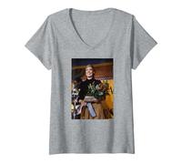 Femme Julie Andrews The Sound of Music 1989 par Michael Grecco T-Shirt avec Col en V