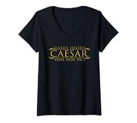 Femme Julius César cite l'histoire Romaine Ancienne T-Shirt avec Col en V
