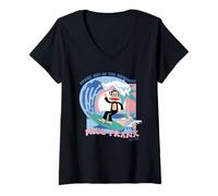 Femme Julius The Monkey Break Out The Ordinary Retro Surf T-Shirt avec Col en V