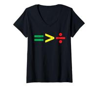 Femme Juneteenth L'égalité est Plus Grande Que la Division T-Shirt avec Col en V