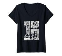 Femme Junji Ito Marionette Mansion Frame T-Shirt avec Col en V