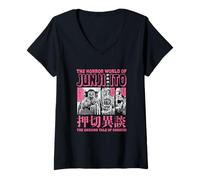 Femme Junji Ito Ongoing Tale Rose Modifier T-Shirt avec Col en V