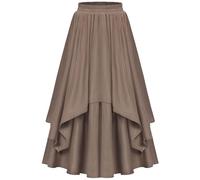 Femme Jupe Renaissance Médiévale - Jupe Victorienne Avec Volants - Ourlet En Dentelle - Taille Haute - Taille Haute - Jupes Longue Vintage - Cosplay - Robe De Halloween Carnaval Cosplay Fête Pas Cher