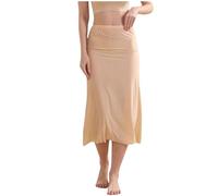 Femme Jupon sous Robe sous Jupe Taille élastique Confortable Mi-Long Fond de Jupe Léger Frais Fond de Jupe sous-Vêtement Femme Invisible pour Robe Transparente