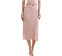 Femme Jupon sous Robe sous Jupe Taille élastique Confortable Mi-Long Fond de Jupe Léger Frais Fond de Jupe sous-Vêtement Femme Invisible pour Robe Transparente
