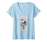 Femme Jurassic Parc Merch Life Trouve Une Solution T-Shirt avec Col en V